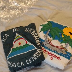 NWOT Set Of Cotton Nicaragua Themed Towels with Embroidery